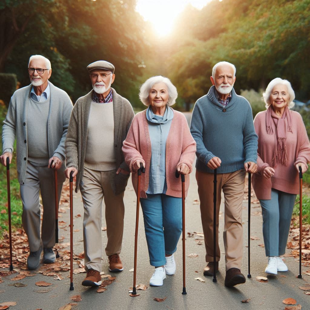 Group of people on a short walk
